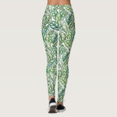Groen tropisch lederen patroon leggings (Achterkant)