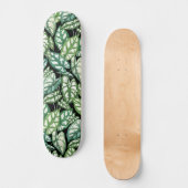 Groen tropisch lederen patroon persoonlijk skateboard (Voorkant)