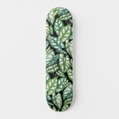 Groen tropisch lederen patroon persoonlijk skateboard (Voorkant)