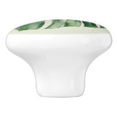 Groen Tropisch Monstera blad Keramische Knop (Zijkant)
