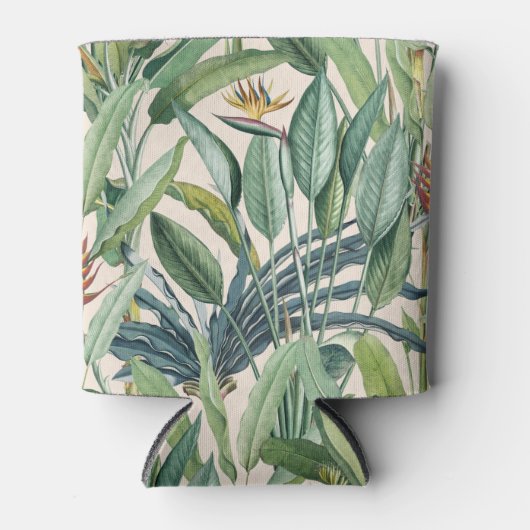 Groen tropisch Oerwoud Banaan Strelitzia Blikjeskoeler (Voorkant)