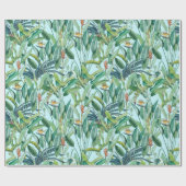 Groen tropisch Oerwoud Banaan Strelitzia Cadeaupapier (Vlak)