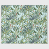 Groen tropisch Oerwoud Banaan Strelitzia Cadeaupapier (Vlak)