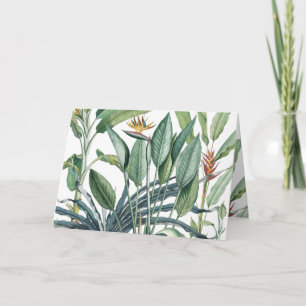 Groen tropisch Oerwoud Banaan Strelitzia Kaart