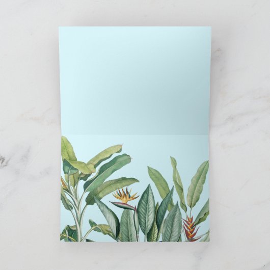 Groen tropisch Oerwoud Banaan Strelitzia Kaart (Binnen)