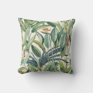 Groen tropisch Oerwoud Banaan Strelitzia Kussen