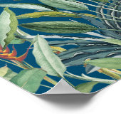 Groen tropisch Oerwoud Banaan Strelitzia Poster (Hoek)