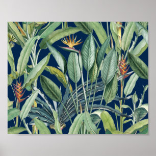 Groen tropisch Oerwoud Banaan Strelitzia Poster