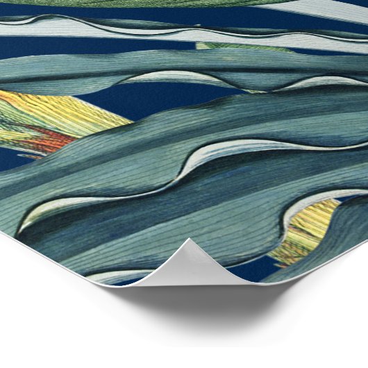 Groen tropisch Oerwoud Banaan Strelitzia Poster (Hoek)