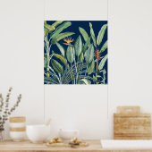 Groen tropisch Oerwoud Banaan Strelitzia Poster (Keuken)