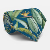 Groen tropisch Oerwoud Banaan Strelitzia Stropdas (Opgerold)