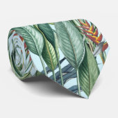 Groen tropisch Oerwoud Banaan Strelitzia Stropdas (Opgerold)