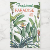 Groen tropisch Oerwoud Paradise Wijn Etiket (Enkel label)