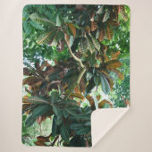 Groen tropisch Oerwoud Sherpa Deken (Voorkant)