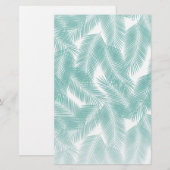 Groen Tropisch palm leest Patroon Briefpapier (Voorkant / Achterkant)