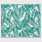 Groen Tropisch palm leest Patroon Cadeaupapier (Vlak)