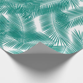 Groen Tropisch palm leest Patroon Cadeaupapier