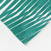 Groen Tropisch palm leest Patroon Fleece Deken (Hoek)