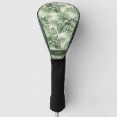 Groen Tropisch palm leest Patroon Golfheadcover (Voorkant)