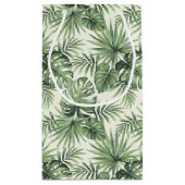 Groen Tropisch palm leest Patroon Klein Cadeauzakje (Achterkant)