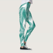 Groen Tropisch palm leest Patroon Leggings (Rechts)