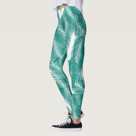 Groen Tropisch palm leest Patroon Leggings