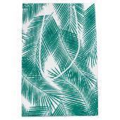 Groen Tropisch palm leest Patroon Medium Cadeauzakje (Voorkant)