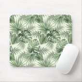 Groen Tropisch palm leest Patroon Muismat (Met muis)