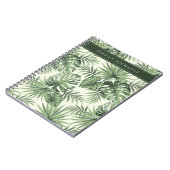 Groen Tropisch palm leest Patroon Notitieboek (Linkerzijde)