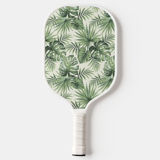 Groen Tropisch palm leest Patroon Pickleball Paddle (Achterkant)