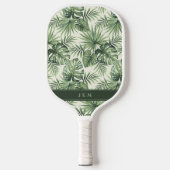 Groen Tropisch palm leest Patroon Pickleball Paddle (Voorkant)