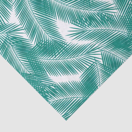 Groen Tropisch palm leest Patroon Tissuepapier (Detail)