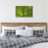 Groen tropisch palm rond canvas afdruk (Insitu (Slaapkamer))