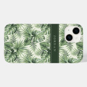 Groen Tropisch Palmblad Patroon Case-Mate iPhone Case (Achterkant (horizontaal))