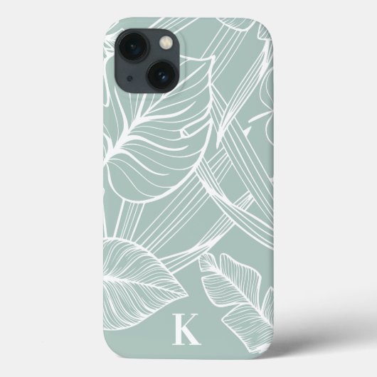Groen tropisch palmbladpatroon Case-Mate iPhone case (Achterkant)