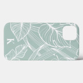 Groen tropisch palmbladpatroon Case-Mate iPhone case (Achterkant (horizontaal))