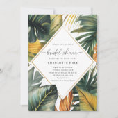 groen tropisch Vrijgezellenfeest Kaart (Voorkant)