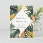 groen tropisch Vrijgezellenfeest Kaart (Staand voorkant)