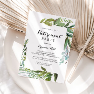 groen tropische kalligrafie pensioen partij kaart