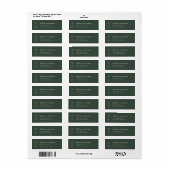 Groen Trouw Retouradreslabel met Monogram Etiket (Full Sheet)