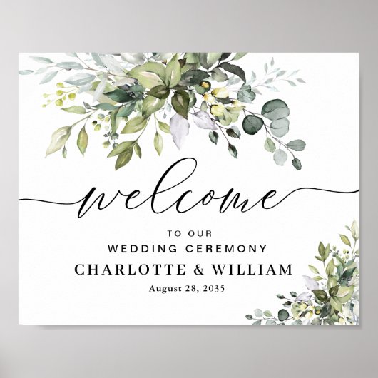 Groen Trouwceremonie Poster (Voorkant)