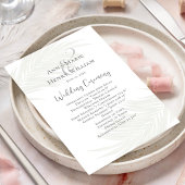 Groen Trouwprogramma Elegante palmbladeren