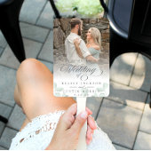 Groen Trouwprogramma Eucalyptus Waterverf Handwaaier