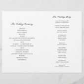 Groen trouwprogramma gevouwen. Waterverf botanisch (Achterkant)