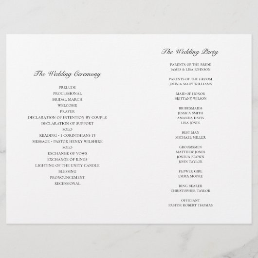 Groen trouwprogramma gevouwen. Waterverf botanisch (Achterkant)