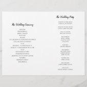 Groen trouwprogramma. herdenking van de zomerkerk (Achterkant)