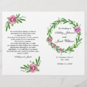 Groen trouwprogramma. herdenking van de zomerkerk (Voorkant)