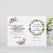 Groen trouwprogramma. herdenking van de zomerkerk (Staand voorkant)