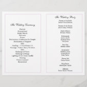 Groen trouwprogramma. herdenking van de zomerkerk (Achterkant)