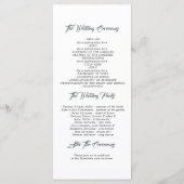 Groen Trouwprogramma's | Menu (Achterkant)